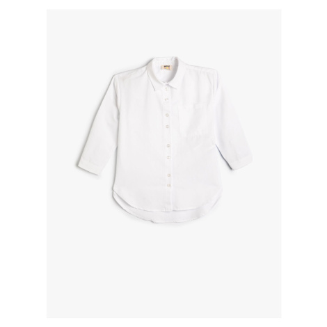 Koton 3/4 Sleeve Basic Shirt Button Closure