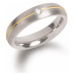 Boccia Titanium Titánový snubný prsteň s diamantom 0130-06 51 mm