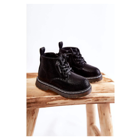 Children's Warm Boots With Zipper Black Betsy