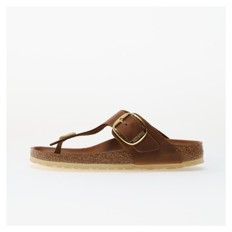 Tenisky Birkenstock Gizeh Big Buckle Natural Leather Oiled Cognac