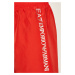 Plavkové šortky EA7 Emporio Armani červená farba