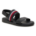 Tommy Hilfiger Sandále Core Hilfiger Lth Strappy Sandal FM0FM05009 Čierna