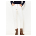 White trimmed slim fit pants CAMAIEU - Women