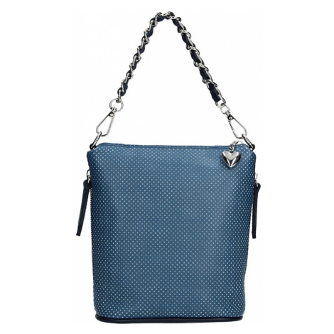Dámska kožená kabelka Facebag Roberta - modrá