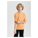 DEFACTO Boy's Oversize Fit Crew Neck Basic Short Sleeve T-Shirt