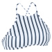 Dámske plavky Andrea Marin vrchný diel odhalený chrbát biele prúžkované