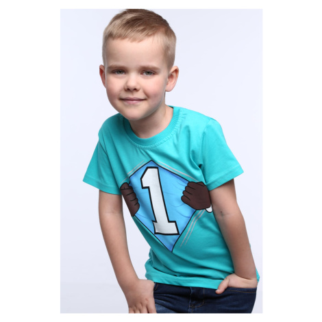 Boys' T-shirt with mint number FASARDI