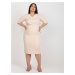 Plus Size Light Peach Pencil Skirt