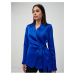 Dark blue satin jacket with ORSAY tie - Women