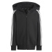 adidas  Essentials 3-Stripes Zip Hooded Jacket  Bundy Čierna