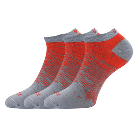 Voxx Rex 18 Unisex nízke ponožky - 3 páry BM000004106100100217 červená