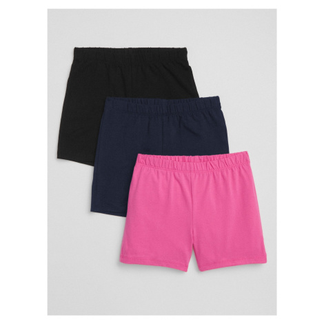 GAP Detské kraťasy cartwheel shorts in stretch jersey, 3ks Farebná