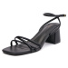 Čierne dámske sandále na podpätku ORSAY