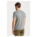 TRIČKO GANT WAFFLE TEXTURE T-SHIRT GREY MELANGE