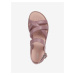 Ružové dámske kožené sandále Geox