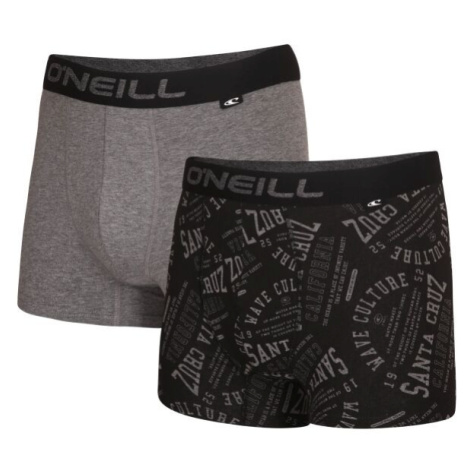 O'Neill BOXER ROUND LOGO&PLAIN 2-PACK Pánske boxerky, tmavo sivá, veľkosť