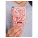Malá ružová kožená peňaženka