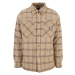 Men's flannel shirt jacket beige