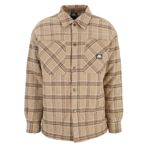 Men's flannel shirt jacket beige Southpole