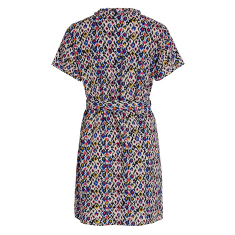 VILA Košeľové šaty 'Sille'  svetlobéžová / zmiešané farby