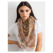 Powder pink scarf with print and fringe