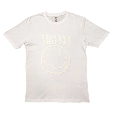 Nirvana tričko White Smiley Biela