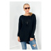 Black sweater with necklace