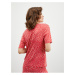 Béžovo-červené dámske vzorované tričko ZOOT Normandie