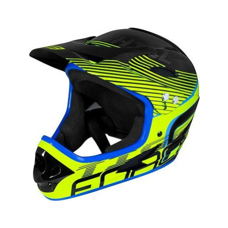 Force TIGER downhill, čierno-fluo-modrá L – XL, 59 cm – 61 cm