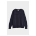 MIKINA GANT EMBOSSED SWEAT C-NECK EVENING BLUE