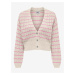 Pink and beige women's striped cardigan ONLY Asa - Women's