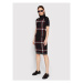 KARL LAGERFELD Puzdrová sukňa Check Knitted 220W1230 Čierna Slim Fit