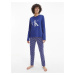 Pyžamový set - QS6773E - X00 - Tmavomodrá s bielym logom - Calvin Klein tm.Modrá