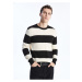 LC Waikiki Crew Neck Long Sleeve Striped Men's Knitwear Sweater