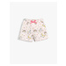 Koton Girl's Unicorn Printed Cotton Shorts with Elastic Waist