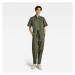 G-STAR Overal - Army jumpsuit s\s wmn zelený