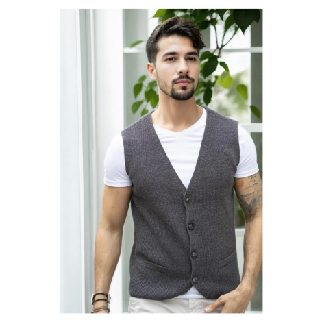 90862 Dewberry Mens Knitwear Vest-ANTHRACITE