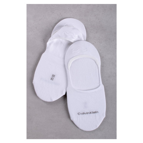 Dámske biele balerínkové ponožky Footie Mid-Cut - dvojbalenie Calvin Klein
