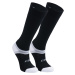 Vysoké ponožky na hádzanú pre dospelých h900 čierno-biele