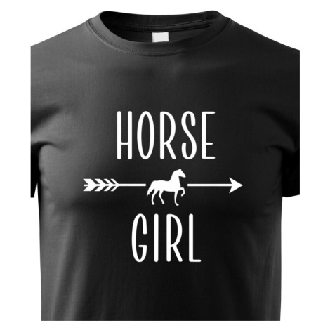 Detské tričko pre milovníkov koní s potlačou "Horse girl" - skvelý darček