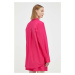 Bavlnená košeľa Herskind Henriette dámska, ružová farba, voľný strih, s klasickým golierom
