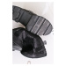 Čierne kožené členkové topánky 2-25209