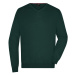 James & Nicholson Pánsky bavlnený sveter JN659 - Lesná zelená