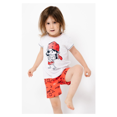 Dievčenské pyžamo Italian Fashion Marina Sivo-červená
