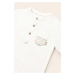 Tričko s dlhým rukávom pre bábätká Mayoral biela farba, s potlačou