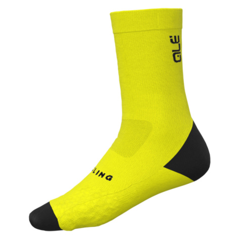 ALÉ Cyklistické ponožky klasické - DIGITOPRESS - žltá