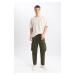 DEFACTO Rustic Loose Fit Cargo Pocket Gabardine Trousers