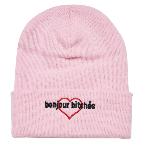 Bonjour Bitches Beanie baby pink mister tee