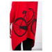 Mikina s potlačou kolesa červená UNI