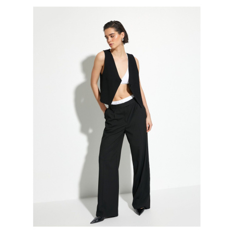 Koton Wide Leg Trousers Normal Waist